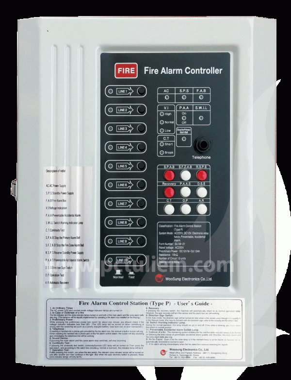 Tủ trung tâm báo cháy 10 kênh WSTP-10