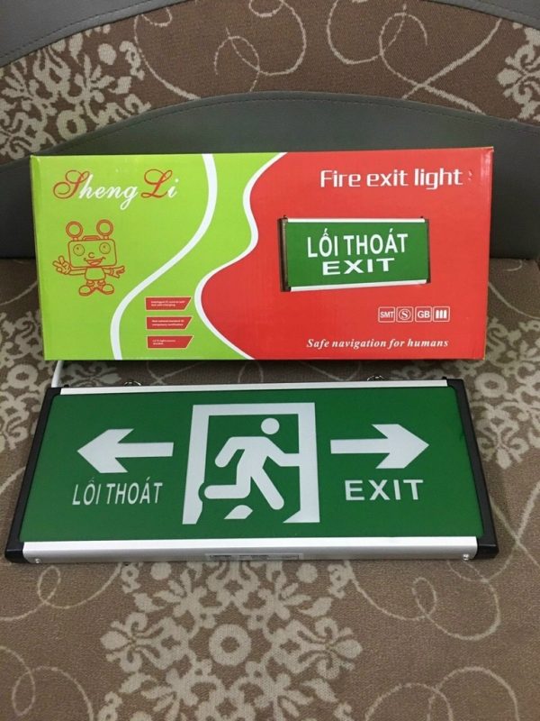 Đèn exit thoát nạn chỉ 2 hướng Shengli