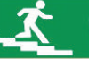 Đèn Exit cầu thang chỉ hướng xuống dưới Fuji