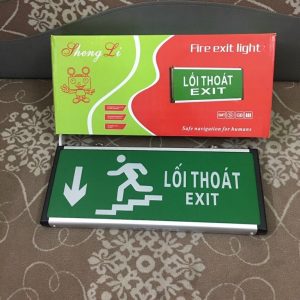 Đèn exit thoát hiểm hướng xuống cầu thang Shengli