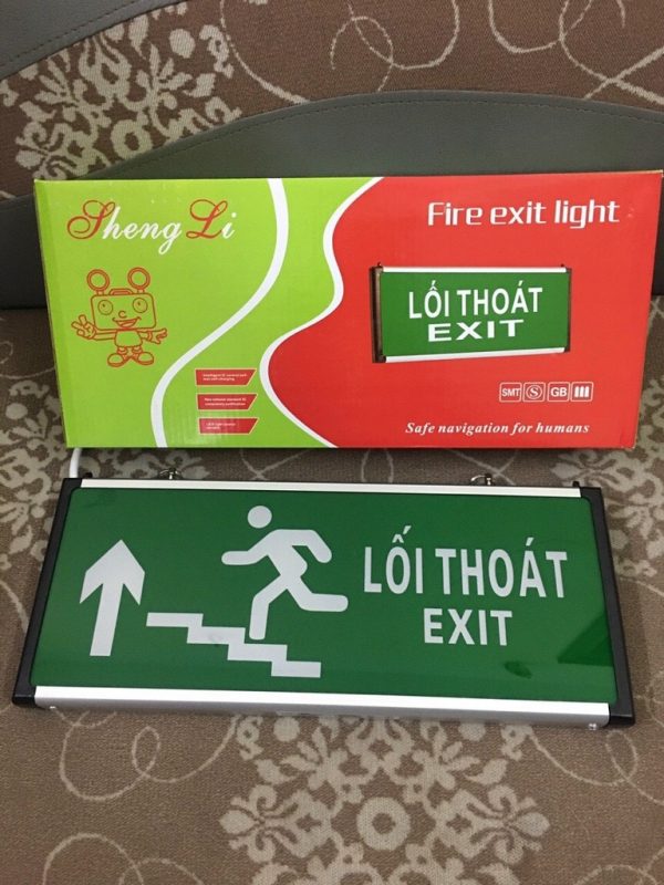 Đèn exit thoát hiểm cầu thang hướng lên Shengli