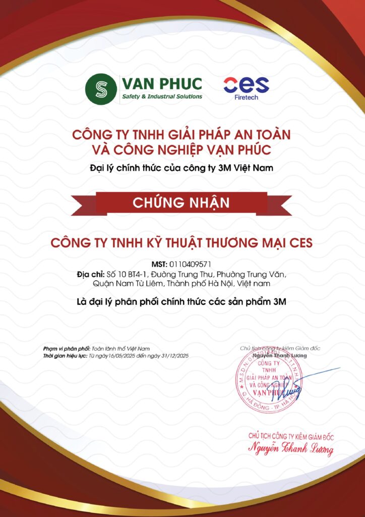 Chứng nhận đại lý phân phối chính thức sản phẩm 3M (Vạn Phúc) - CES